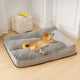 Large waffle-top dog bed with bolster