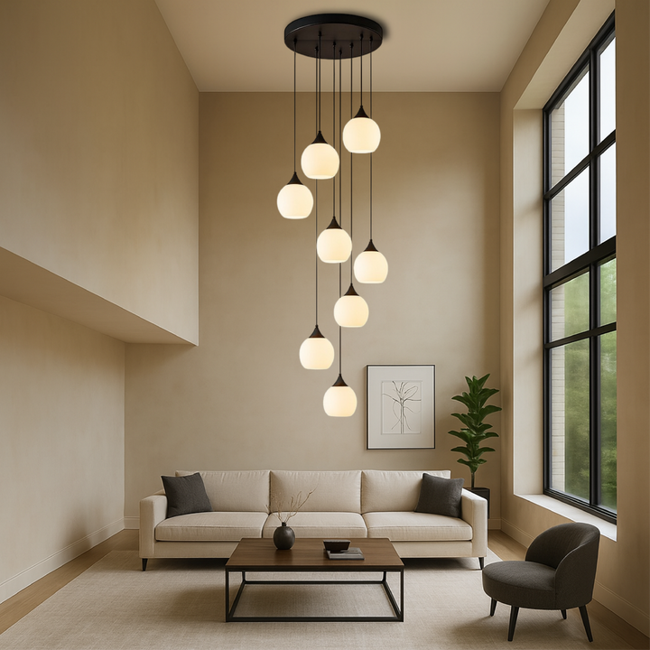 Gade's Villa Staircase Chandelier, view 2