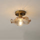 Hibiscus Ceiling Light in Amber
