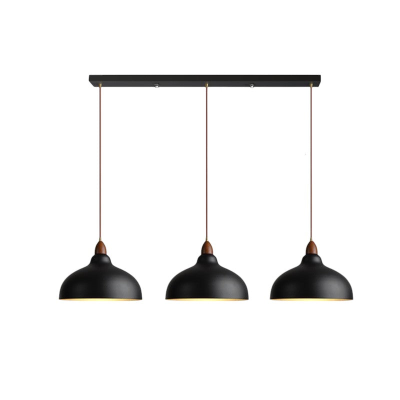 Kaly's Scandinavian Pendant Light in Black, 3 Heads