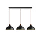 Kaly's Scandinavian Pendant Light in Black, 3 Heads