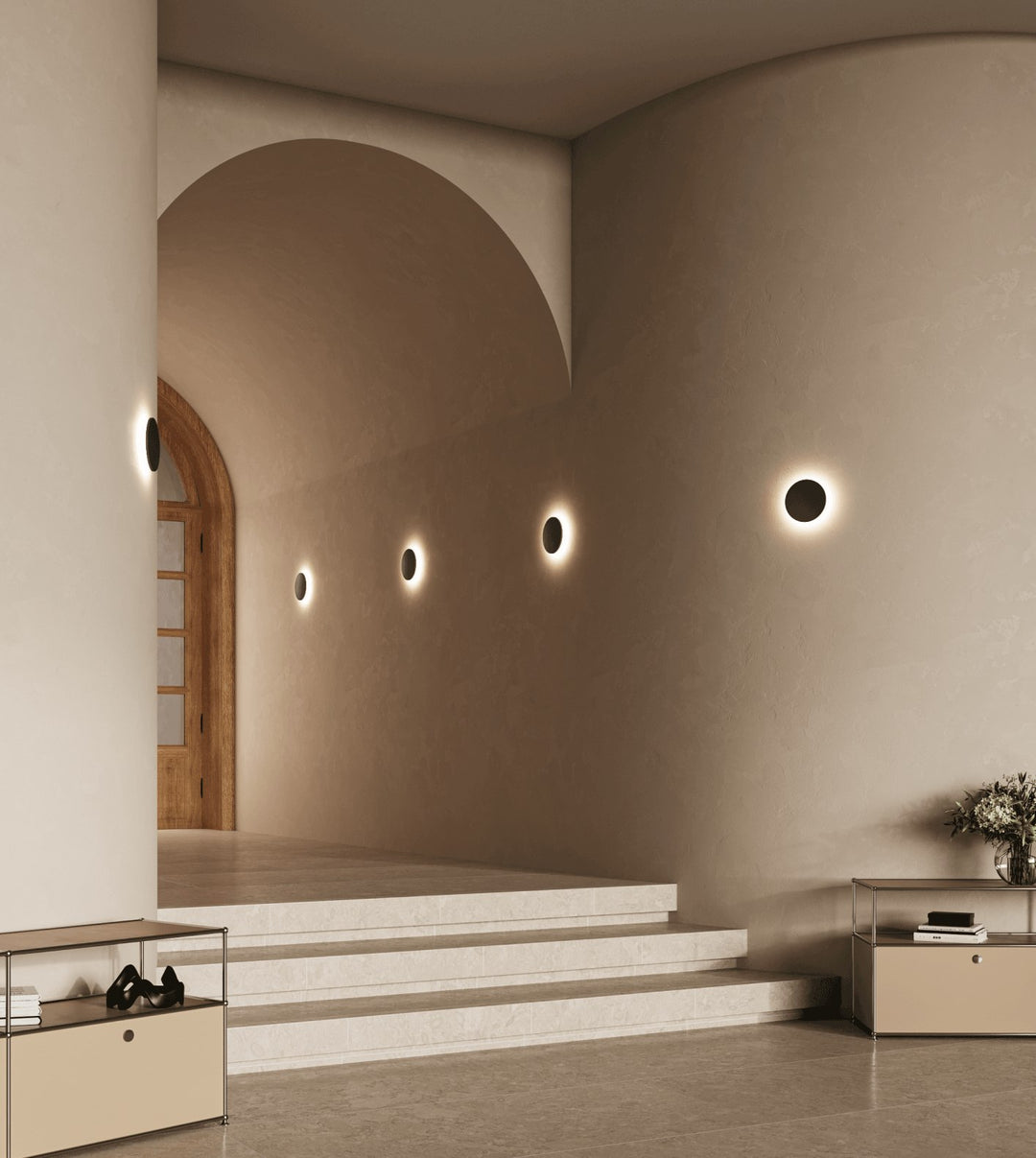 Otis Round Aluminium Wall Light