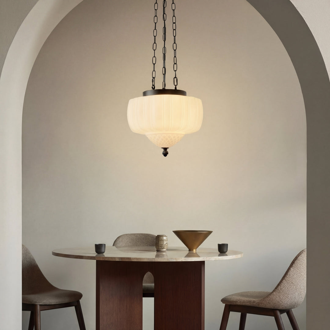 Vintage Milky White Pendant light, view 4