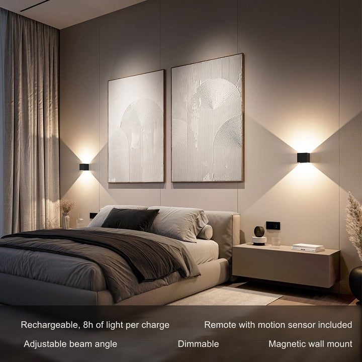 Xena Rechargeable Dimmable Aluminium Wall Light – key features