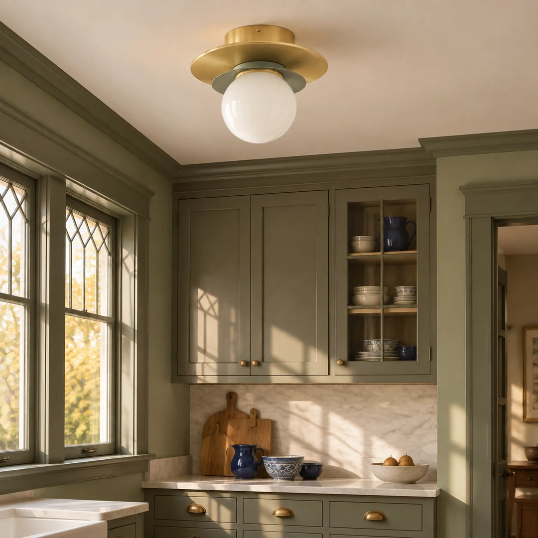Layered Opal Glass Ceiling Light