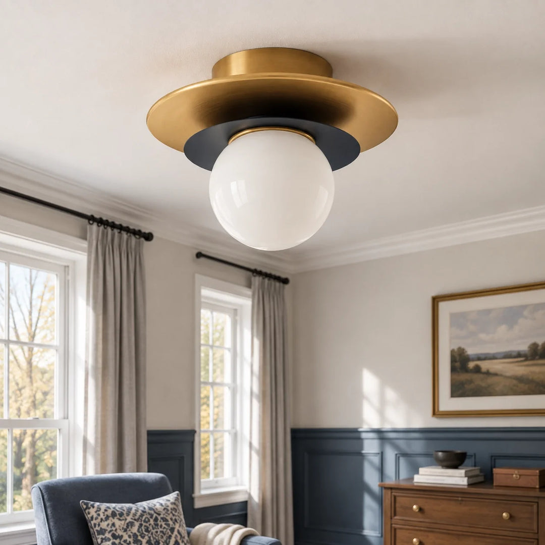 Layered Opal Glass Ceiling Light