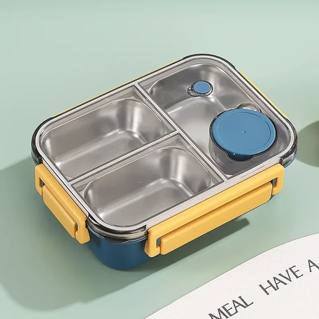 Leakproof stainless steel bento box with sauce pot