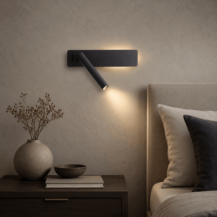 LED bedside reading wall light