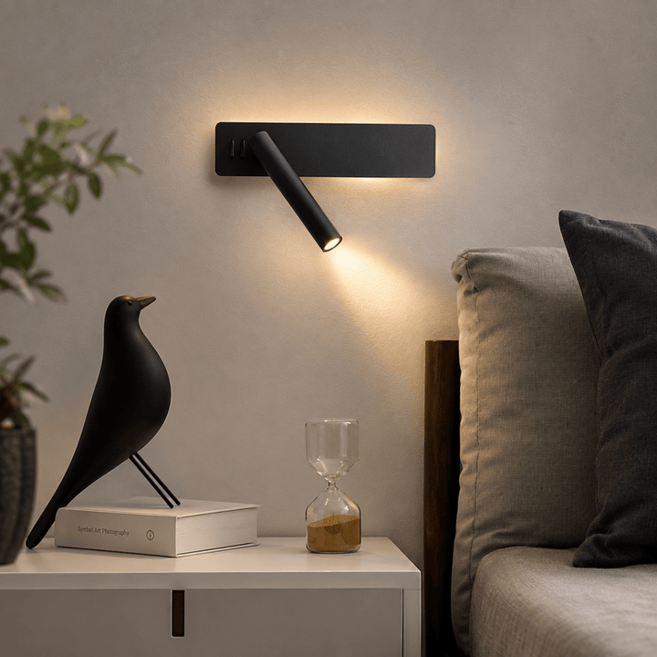 LED bedside reading wall light