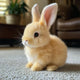 Lifelike plush bunny