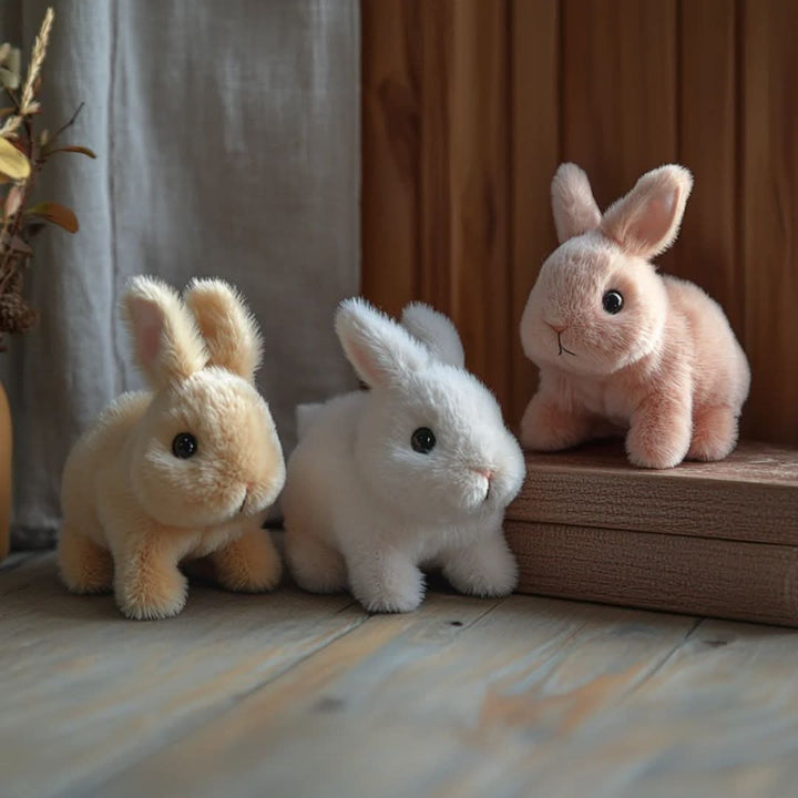 Lifelike plush bunny
