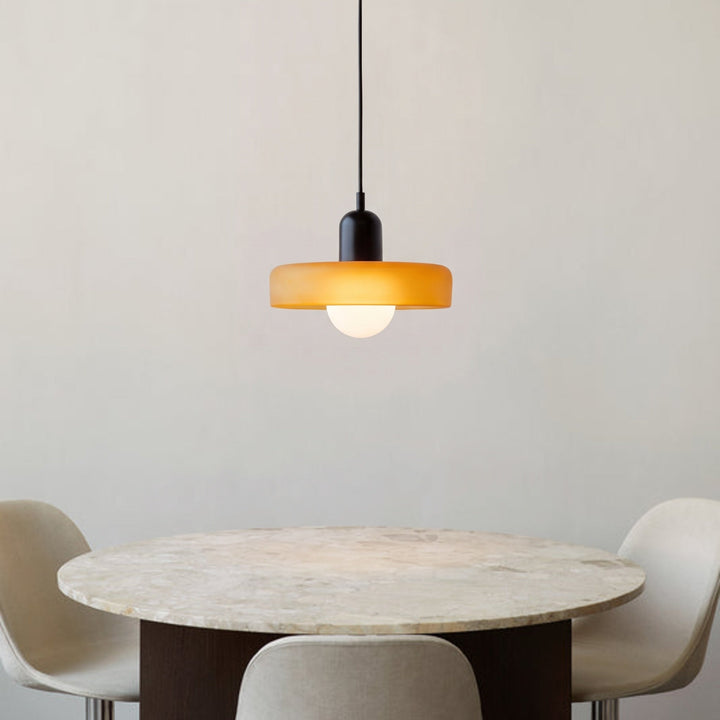 Bauhaus Colored Glass Pendant Light