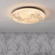 Moon Ceiling Light in Dark Wood