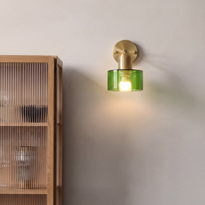 Colored Glass Bauhaus Wall Light
