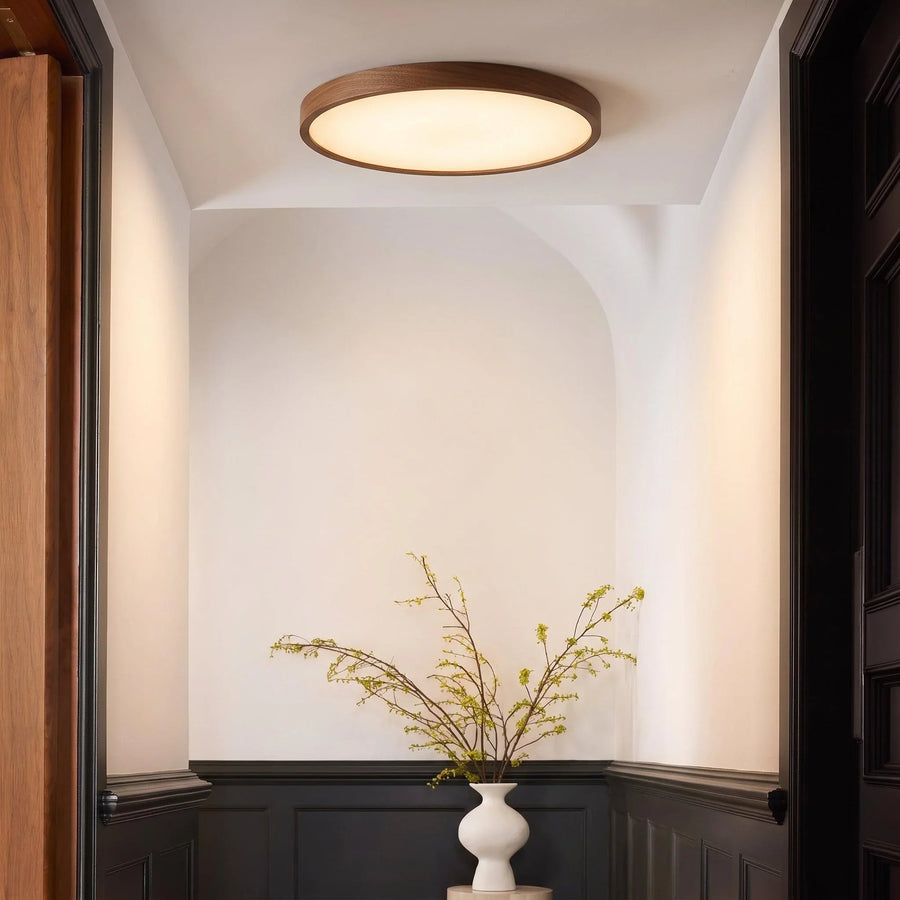 Dark Wood Grain Ceiling Light, view 2