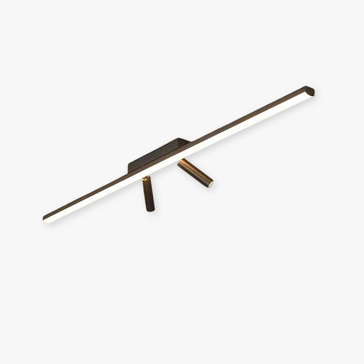 Linear LED ceiling light with spotlights