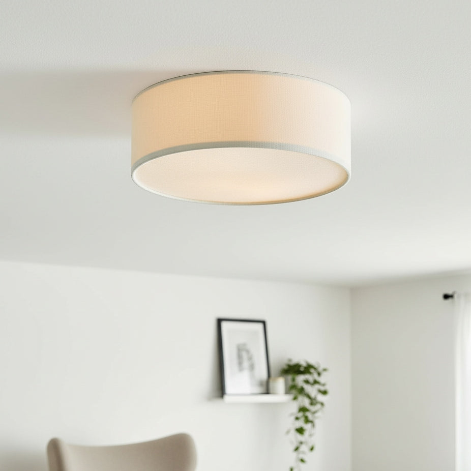 Linen Drum Ceiling Light