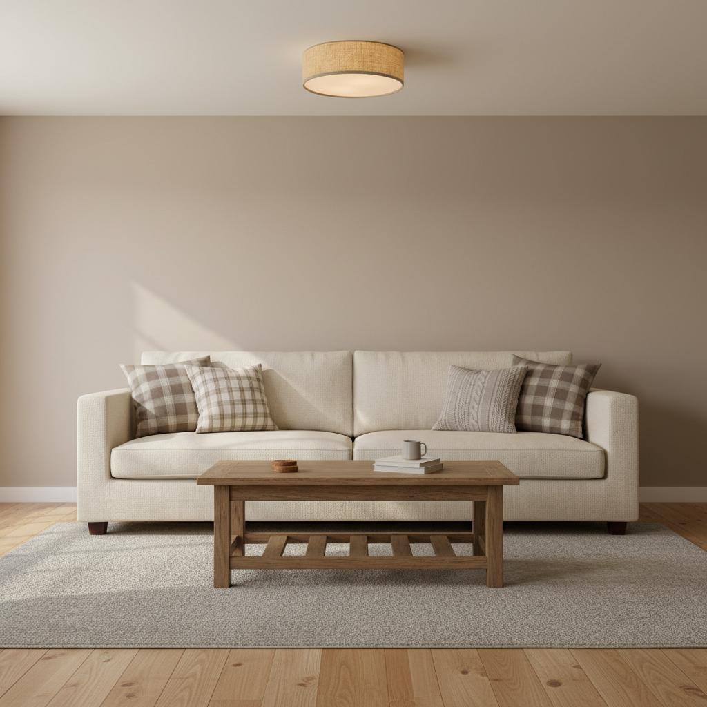 Linen Drum Ceiling Light
