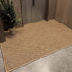 Woven loop pile door mat