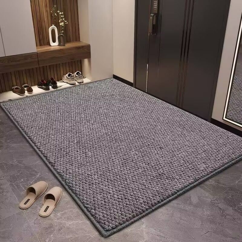 Woven loop pile door mat
