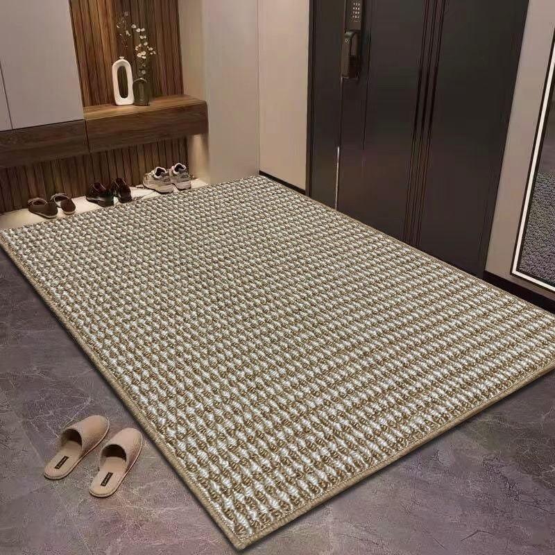 Woven loop pile door mat
