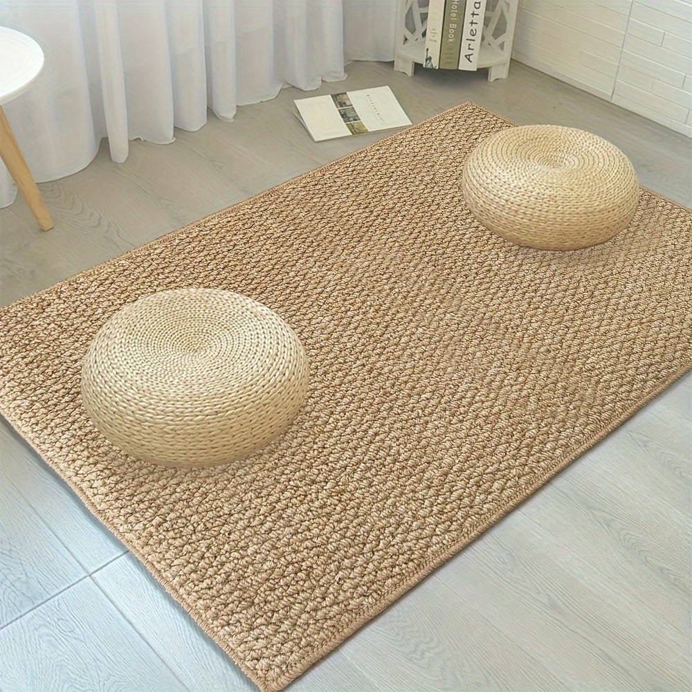 Woven loop pile door mat
