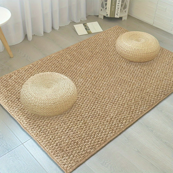 Woven loop pile door mat