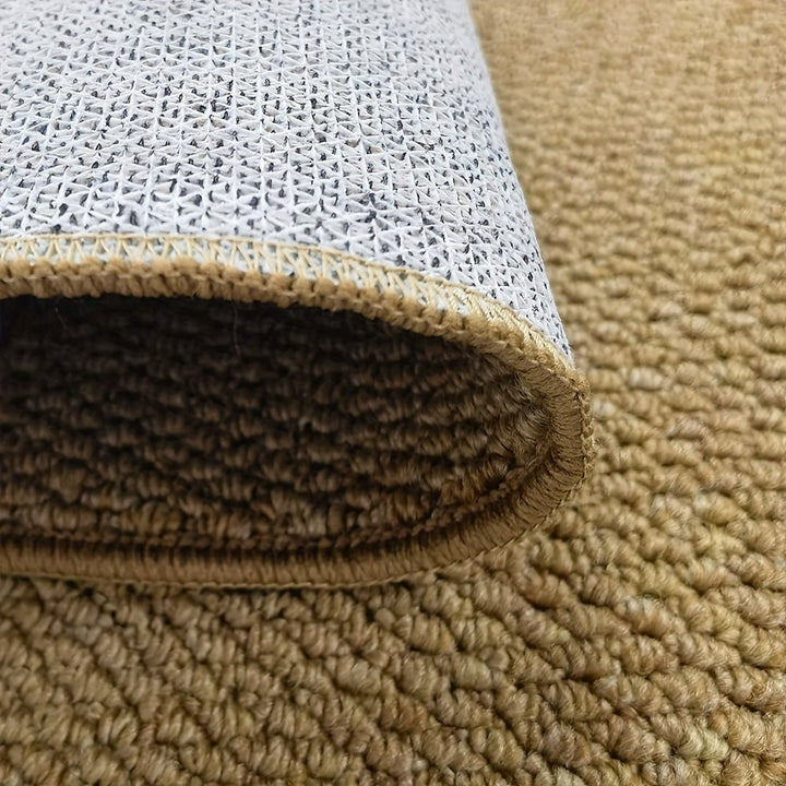 Woven loop pile door mat