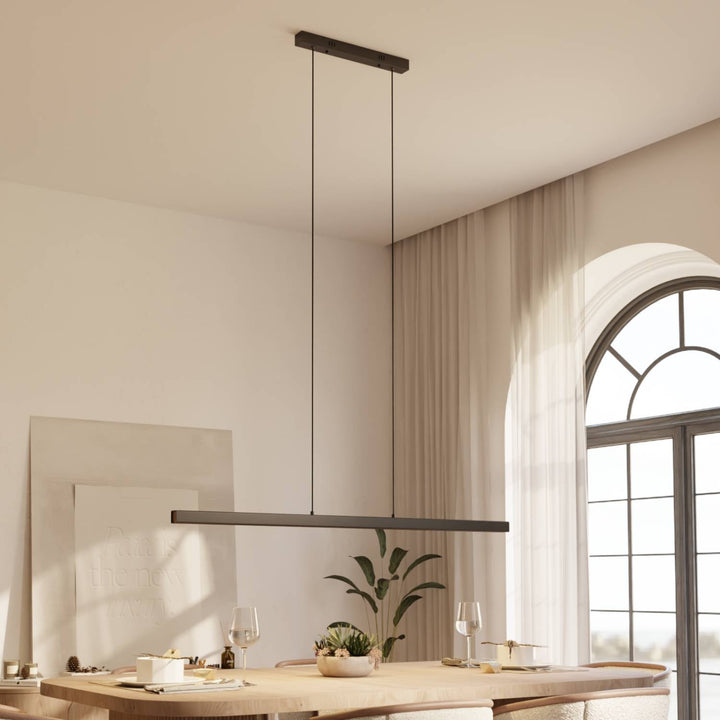 Calimera Linear Wood and Metal Pendant Light