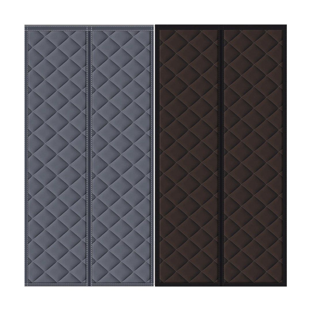 Magnetic quilted thermal door curtain