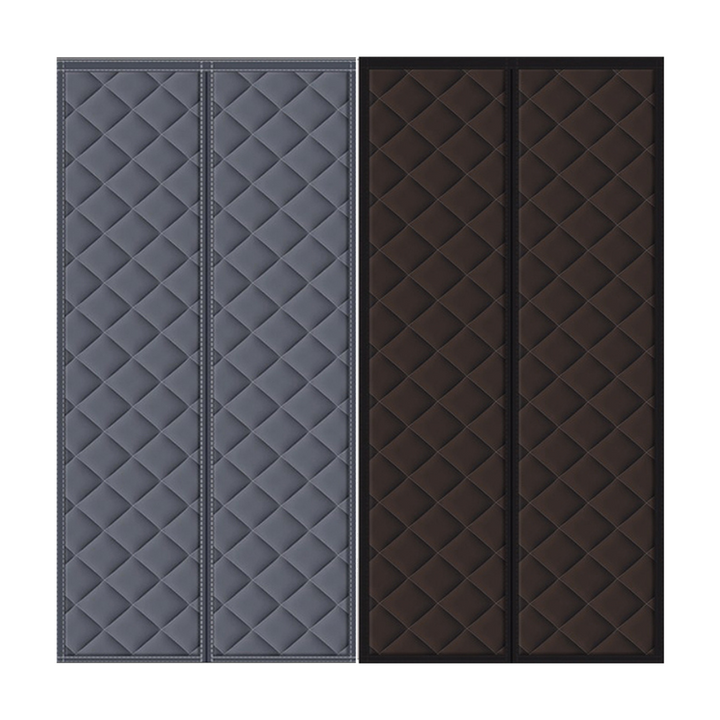 Magnetic quilted thermal door curtain