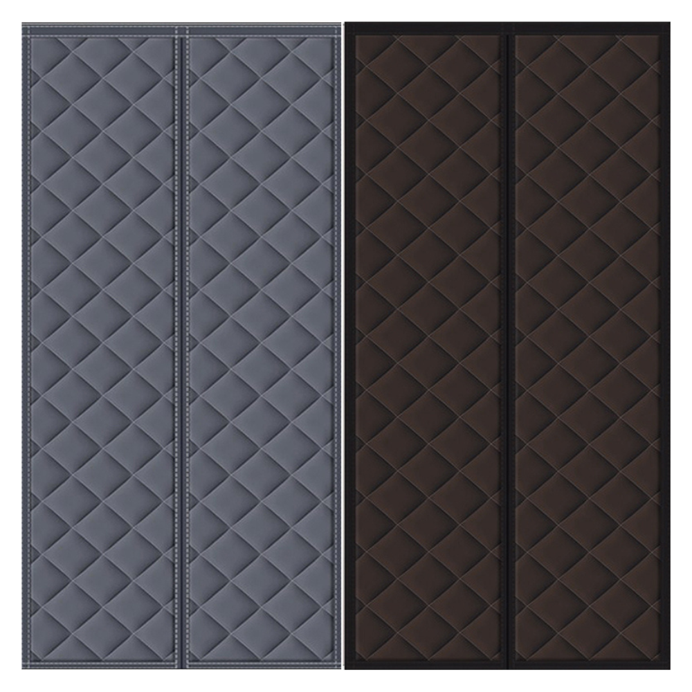 Magnetic quilted thermal door curtain