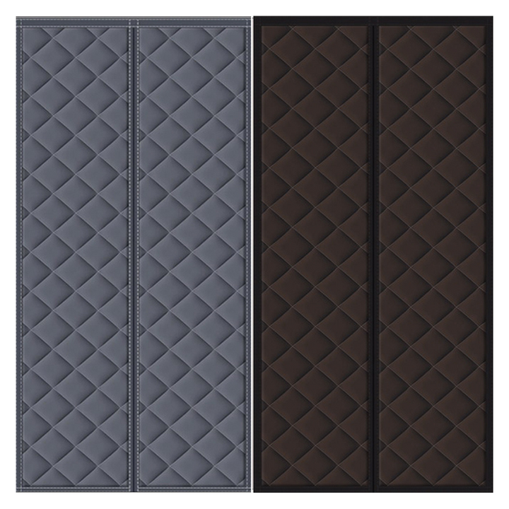 Magnetic quilted thermal door curtain
