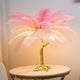 Virel Feather Floor Lamp in Purple
