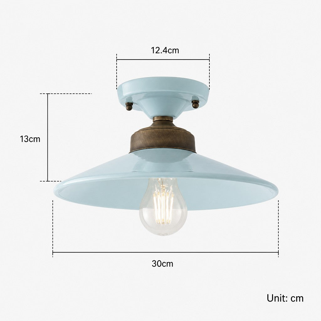 Melora Vintage Metal Tapered Hourglass Colours Ceiling Light