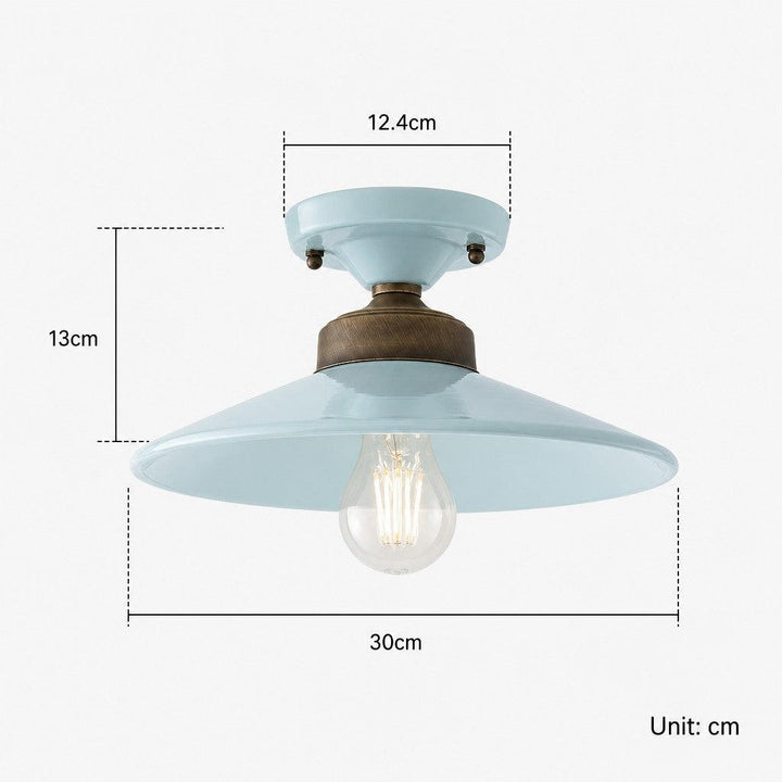 Melora Vintage Metal Tapered Hourglass Colours Ceiling Light