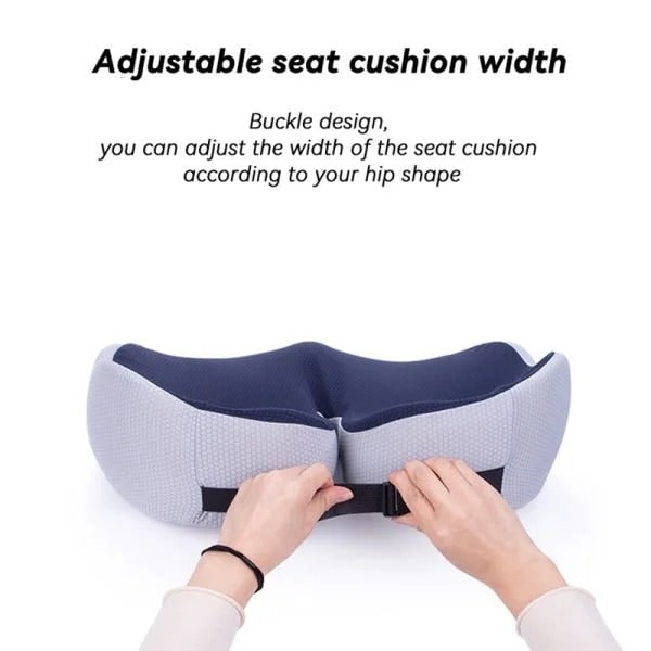 Memory foam seat cushion with dual cut-outs