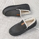 Men's faux fur lined moccasin slippers