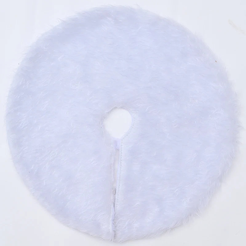 Mini faux fur Christmas tree skirt