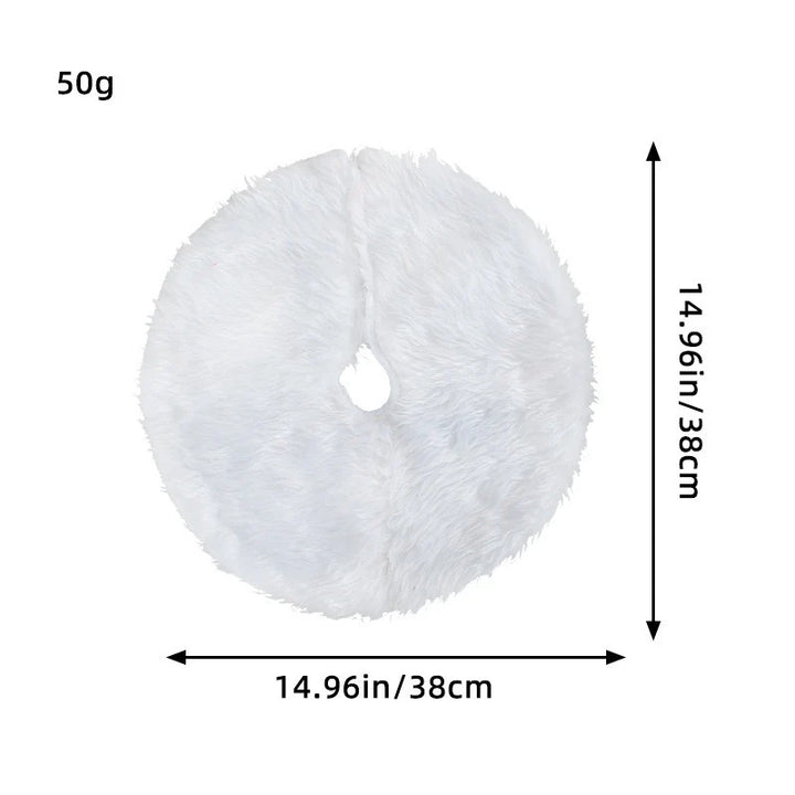 Mini faux fur Christmas tree skirt