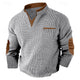 Men's Long-Sleeve Waffle-Textured Henley Summer Shirt – image 1
