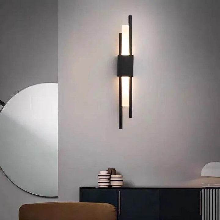 Twin-Rod LED Wall Light | Up and Down Glow, Black or Brass