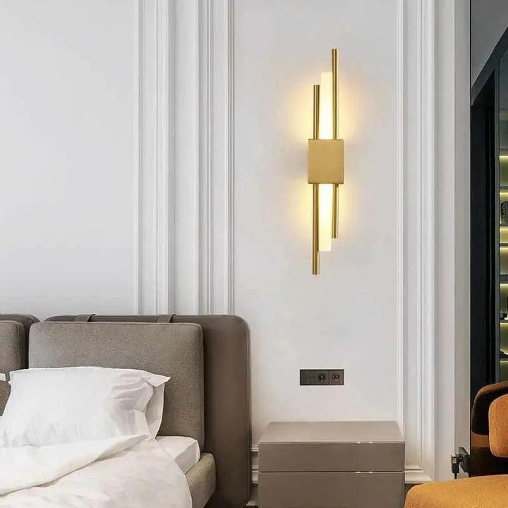 Twin-Rod LED Wall Light | Up and Down Glow, Black or Brass