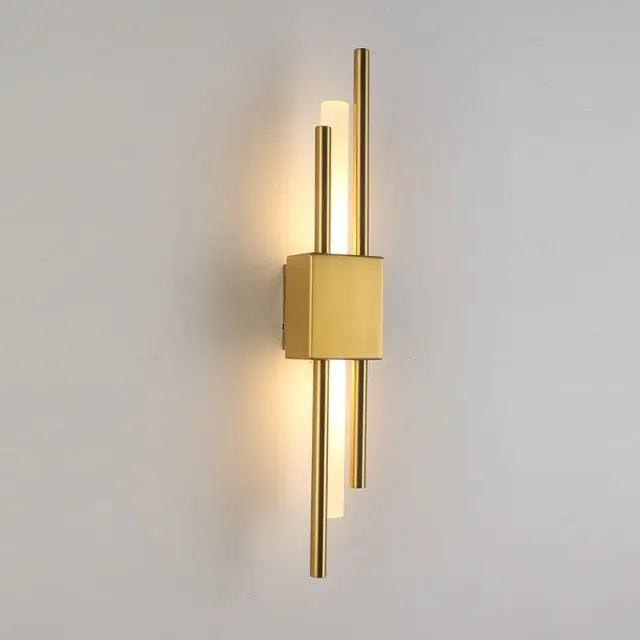 Twin-Rod LED Wall Light | Up and Down Glow, Black or Brass
