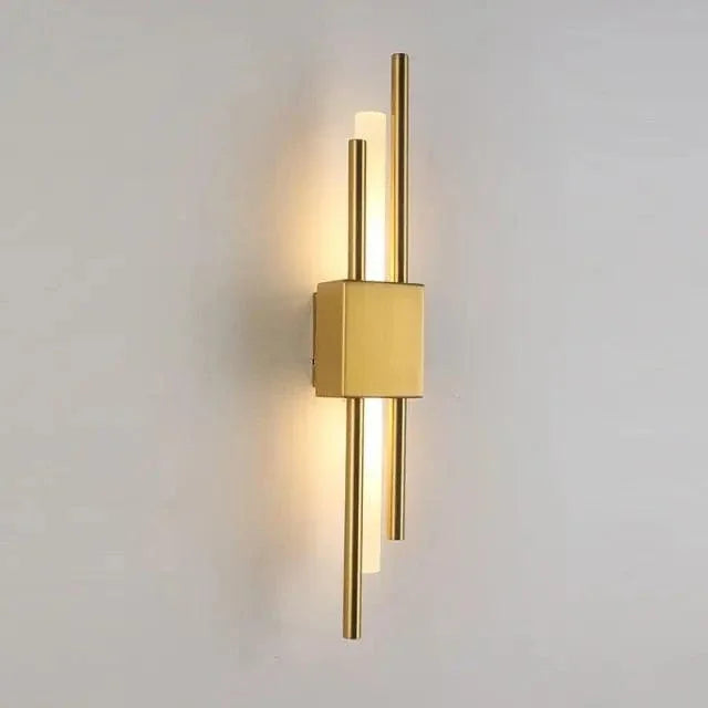Twin-Rod LED Wall Light | Up and Down Glow, Black or Brass