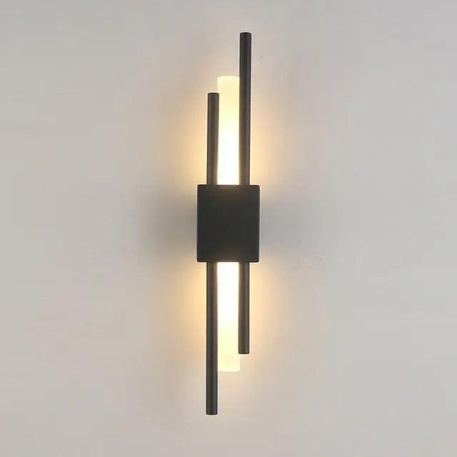 Twin-Rod LED Wall Light | Up and Down Glow, Black or Brass
