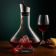 Mountain glacier glass wine decanter with aerator