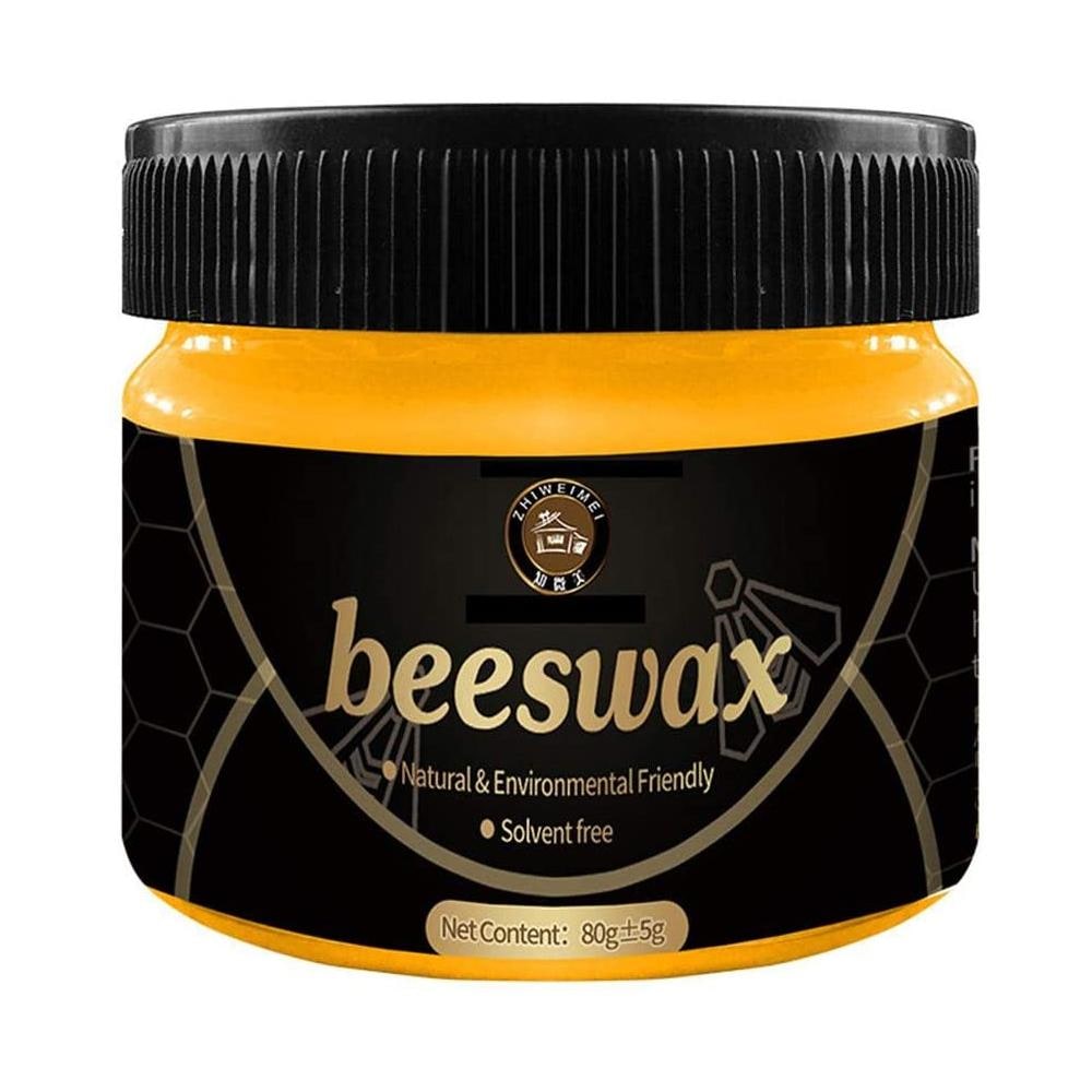 Natural beeswax wood polish jar