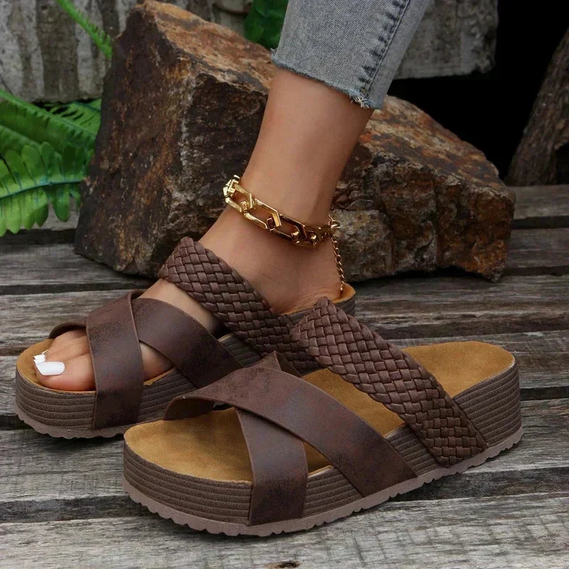 Women's Orthopaedic Crossover Slide Comfort Sandals – image 1