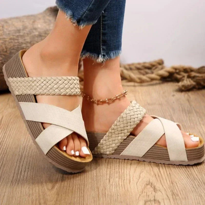 Women's Orthopaedic Crossover Slide Comfort Sandals – image 2